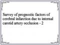 Survey of prognostic factors of cerebral infarction due to internal carotid artery occlusion - 2