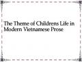 The Theme of Childrens Life in Modern Vietnamese Prose