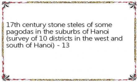 17th century stone steles of some pagodas in the suburbs of Hanoi (survey of 10 districts in the west and south of Hanoi) - 13