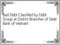Bad Debt Classified by Debt Group at District Branches of State Bank of Vietnam