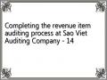 Completing the revenue item auditing process at Sao Viet Auditing Company - 14
