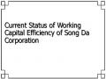 Current Status of Working Capital Efficiency of Song Da Corporation