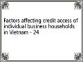 Factors affecting credit access of individual business households in Vietnam - 24