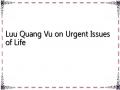 Luu Quang Vu on Urgent Issues of Life