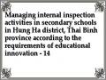 Managing internal inspection activities in secondary schools in Hung Ha district, Thai Binh province according to the requirements of educational innovation - 14