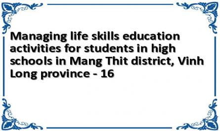 Managing life skills education activities for students in high schools in Mang Thit district, Vinh Long province - 16
