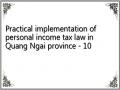 Practical implementation of personal income tax law in Quang Ngai province - 10