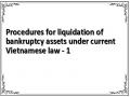Procedures for liquidation of bankruptcy assets under current Vietnamese law - 1