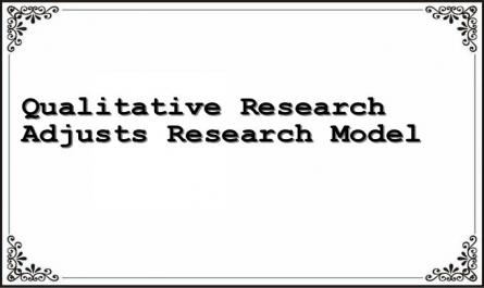 Qualitative Research Adjusts Research Model