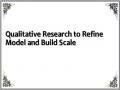 Qualitative Research to Refine Model and Build Scale