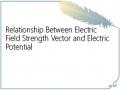 Relationship Between Electric Field Strength Vector and Electric Potential