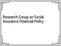 Research Group on Social Insurance Financial Policy