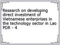Research on developing direct investment of Vietnamese enterprises in the technology sector in Lao PDR - 4