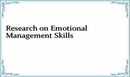 Research on Emotional Management Skills
