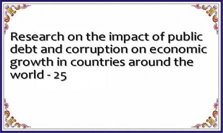 Research on the impact of public debt and corruption on economic growth in countries around the world - 25