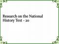 Research on the National History Text - 20