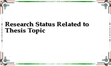 Research Status Related to Thesis Topic