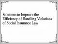 Solutions to Improve the Efficiency of Handling Violations of Social Insurance Law