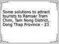 Some solutions to attract tourists to Ramsar Tram Chim, Tam Nong District, Dong Thap Province - 23