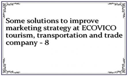 Some solutions to improve marketing strategy at ECOVICO tourism, transportation and trade company - 8
