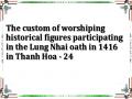 The custom of worshiping historical figures participating in the Lung Nhai oath in 1416 in Thanh Hoa - 24