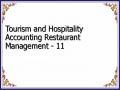 Tourism and Hospitality Accounting Restaurant Management - 11