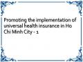 Promoting the implementation of universal health insurance in Ho Chi Minh City - 1