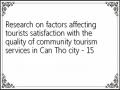 Research on factors affecting tourists satisfaction with the quality of community tourism services in Can Tho city - 15