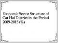 Economic Sector Structure of Cat Hai District in the Period 2009-2015 (%)