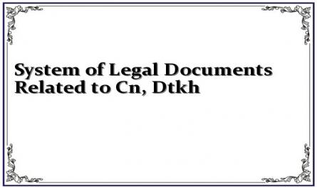 System of Legal Documents Related to Cn, Dtkh