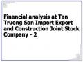Financial analysis at Tan Truong Son Import Export and Construction Joint Stock Company - 2