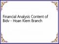 Financial Analysis Content of Bidv - Hoan Kiem Branch