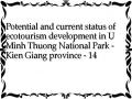 Potential and current status of ecotourism development in U Minh Thuong National Park - Kien Giang province - 14