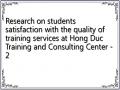 Research on students satisfaction with the quality of training services at Hong Duc Training and Consulting Center - 2