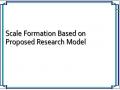 Scale Formation Based on Proposed Research Model