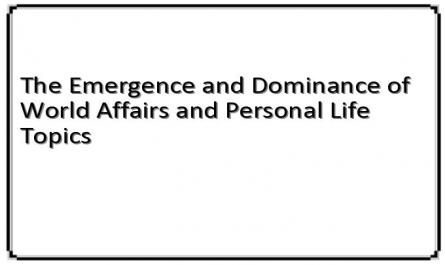 The Emergence and Dominance of World Affairs and Personal Life Topics