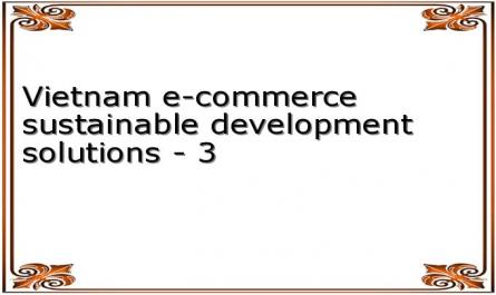 Vietnam e-commerce sustainable development solutions - 3