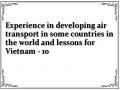 Experience in developing air transport in some countries in the world and lessons for Vietnam - 10