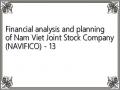 Financial analysis and planning of Nam Viet Joint Stock Company (NAVIFICO) - 13