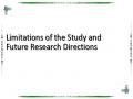 Limitations of the Study and Future Research Directions