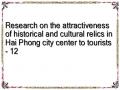 Research on the attractiveness of historical and cultural relics in Hai Phong city center to tourists - 12