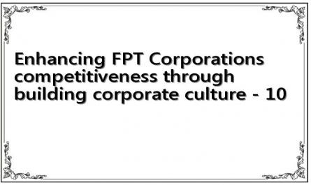 Enhancing FPT Corporations competitiveness through building corporate culture - 10