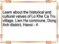 Learn about the historical and cultural values ​​of Lo Khe Ca Tru village, Lien Ha commune, Dong Anh district, Hanoi - 4