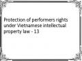 Protection of performers rights under Vietnamese intellectual property law - 13