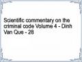 Scientific commentary on the criminal code Volume 4 - Dinh Van Que - 28