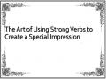 The Art of Using Strong Verbs to Create a Special Impression