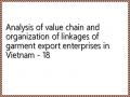 Analysis of value chain and organization of linkages of garment export enterprises in Vietnam - 18