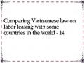 Comparing Vietnamese law on labor leasing with some countries in the world - 14