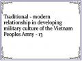 Traditional - modern relationship in developing military culture of the Vietnam Peoples Army - 13