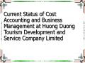 Current Status of Cost Accounting and Business Management at Huong Duong Tourism Development and Service Company Limited